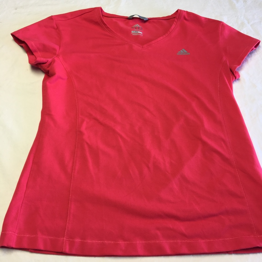 ADIDAS CLIMALITE PINK XL SHORT SLEEVE PERFORMANCE